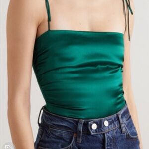 Reformation Lucrezia top in emerald green